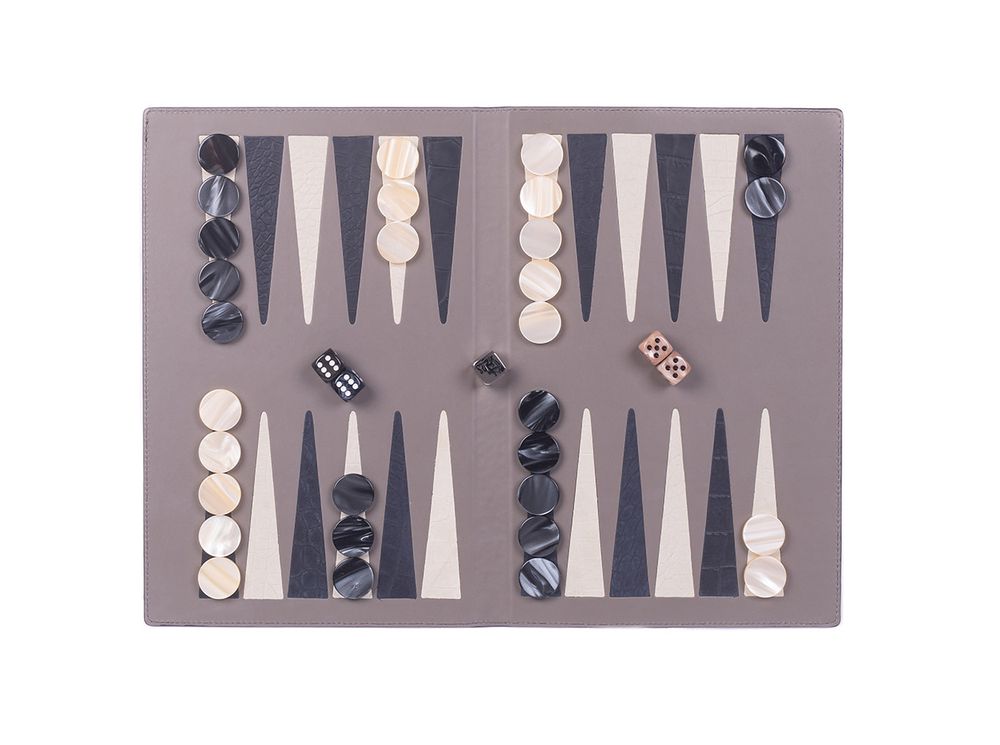 Leather goods - Backgammon clutch I Alligator effect leather - HECTOR SAXE PARIS DEPUIS 1978