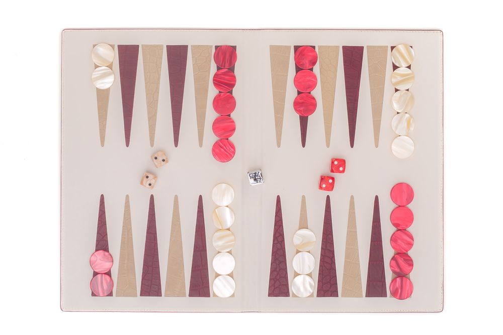 Leather goods - Backgammon clutch I Alligator effect leather - HECTOR SAXE PARIS DEPUIS 1978