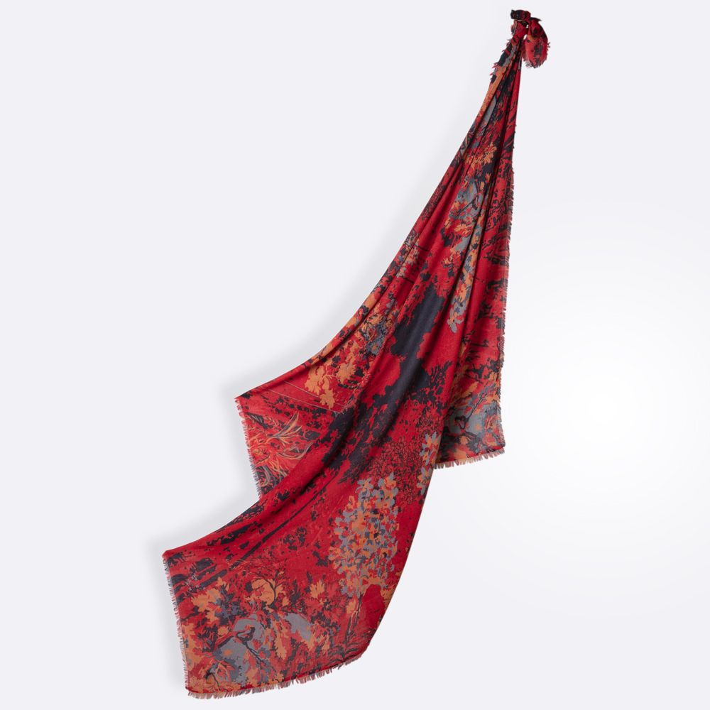 Foulards et écharpes - FOULARD CARRE CIRCE LAINE/SOIE - PETRUSSE PARIS