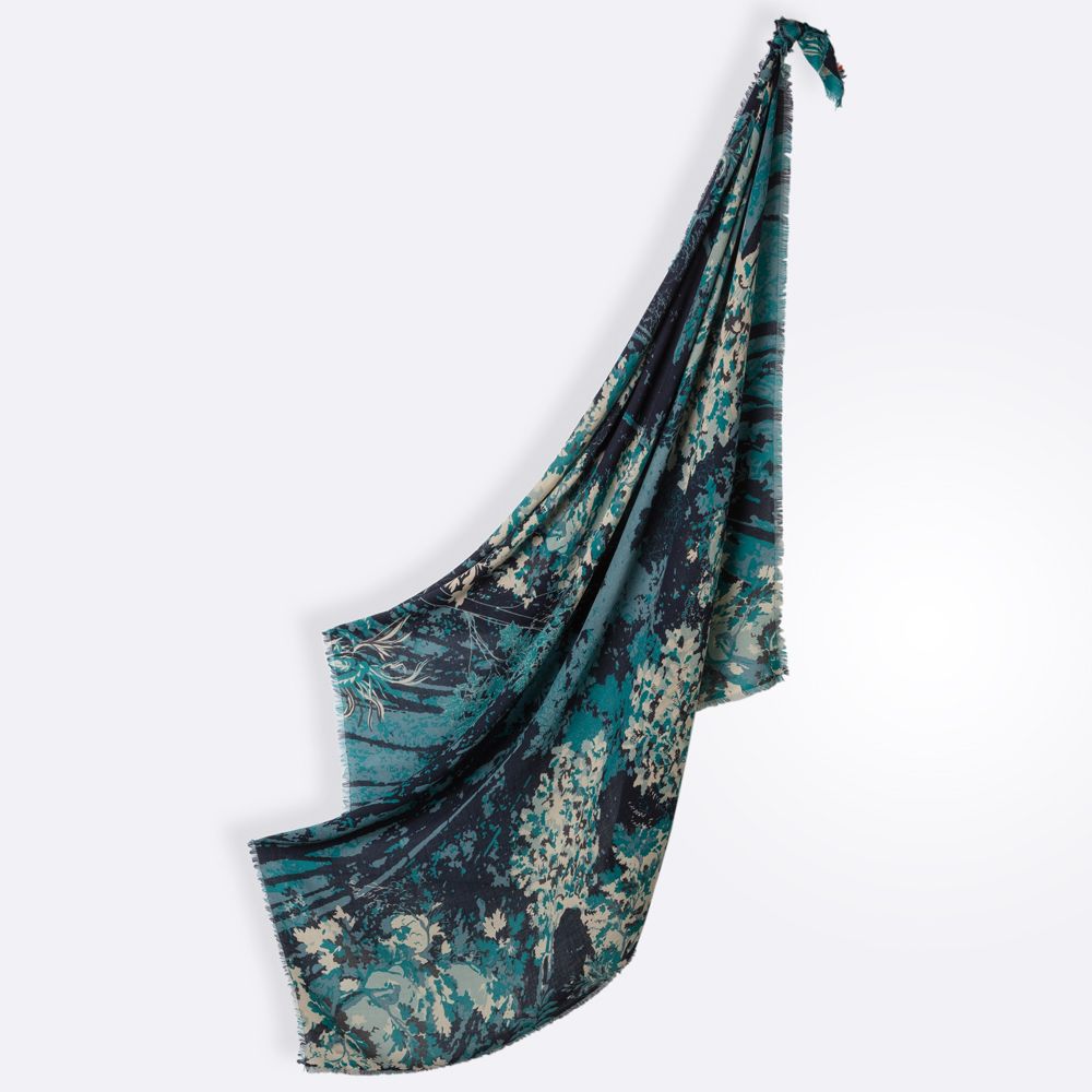 Foulards et écharpes - FOULARD CARRE CIRCE LAINE/SOIE - PETRUSSE PARIS