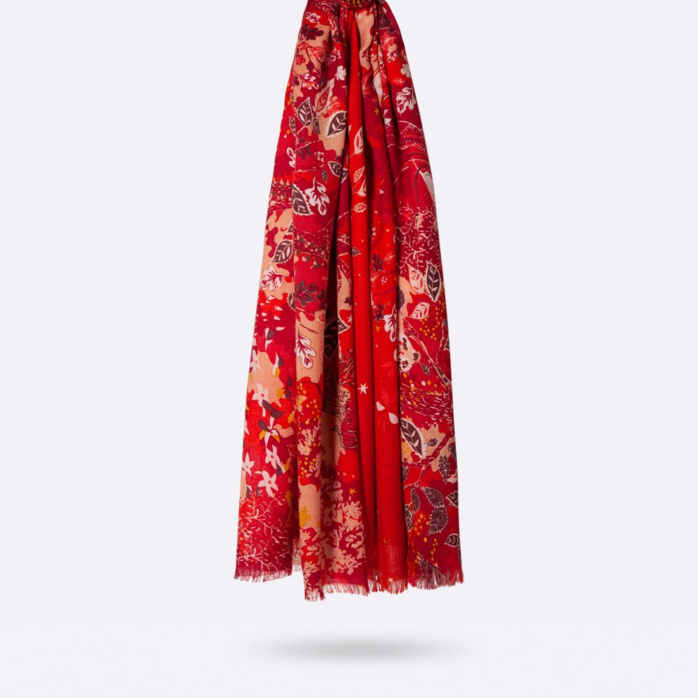 Scarves - SCARF PHOENIX WOOL - PETRUSSE PARIS