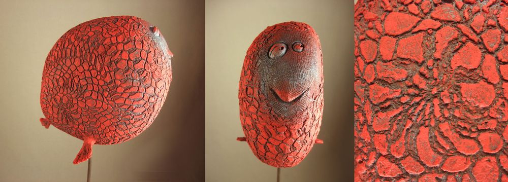 Sculptures, statuettes et miniatures - POISSON VOLANT ROUGE - MALIFANCE