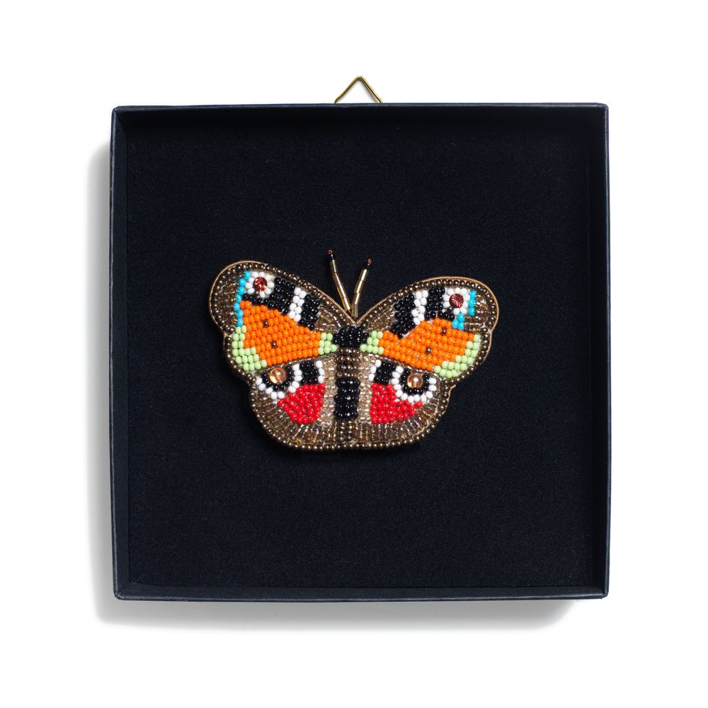 Gifts - Butterfly hand made beaded Brooche - HELLEN VAN BERKEL HEARTMADE PRINTS