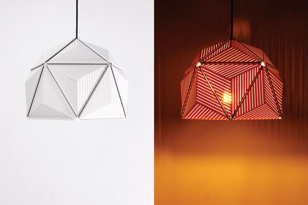Outdoor hanging lights - Lamp Icosa: Premium Design Eco Living Home Decor 100% recyclable. - QUALY DESIGN OFFICIAL