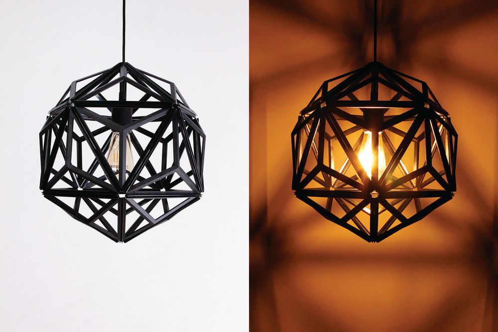 Outdoor hanging lights - Lamp Icosa: Premium Design Eco Living Home Decor 100% recyclable. - QUALY DESIGN OFFICIAL