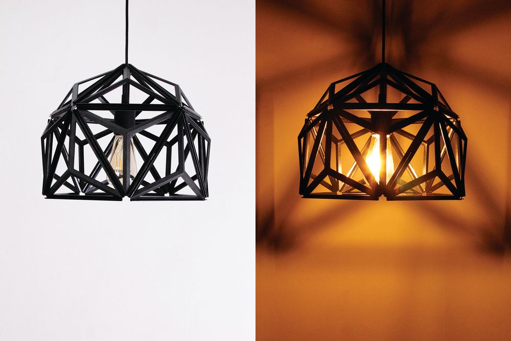 Outdoor hanging lights - Lamp Icosa: Premium Design Eco Living Home Decor 100% recyclable. - QUALY DESIGN OFFICIAL