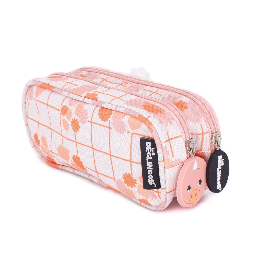 Sacs et cartables - TROUSSE SCOLAIRE DOUBLE COMPARTIMENT POMELOS L'AUTRUCHE - DEGLINGOS