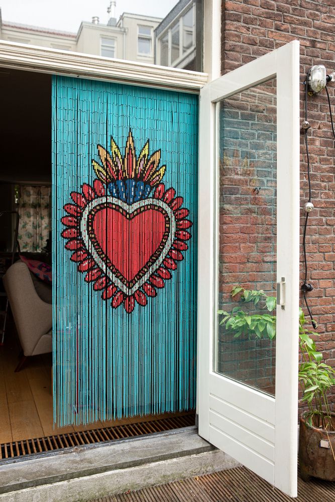 Objets de décoration - Rideau de porte en bambou Milagro Coeur - KITSCH KITCHEN