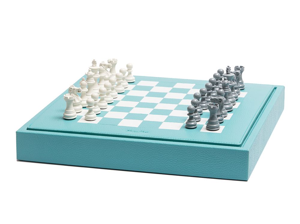 Objets de décoration - Coffret d'Échecs I Cuir Buffle  - HECTOR SAXE PARIS DEPUIS 1978