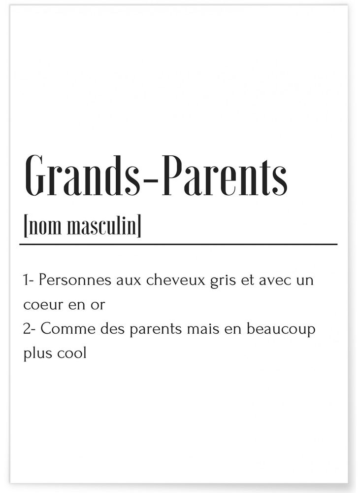 Poster - POSTERS DEFINITIONS FAMILY - L'AFFICHERIE