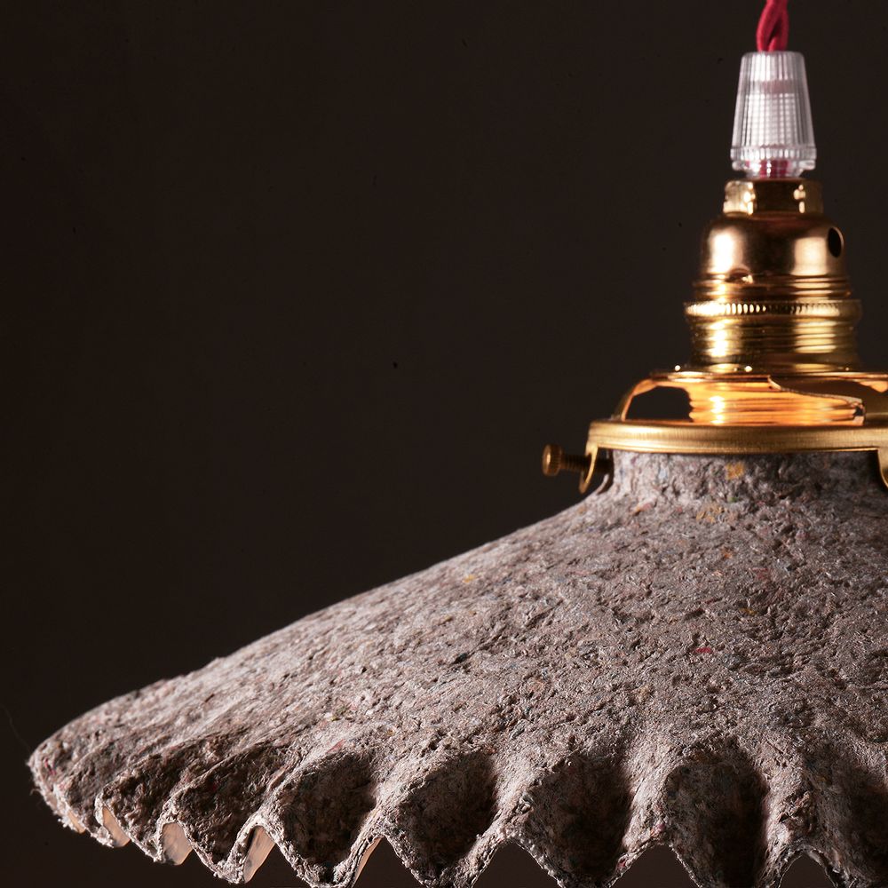 Pièces uniques - Éclairage : suspension monobloc en papier mâché - modèle « PAULINE » - MARIE TALALAEFF