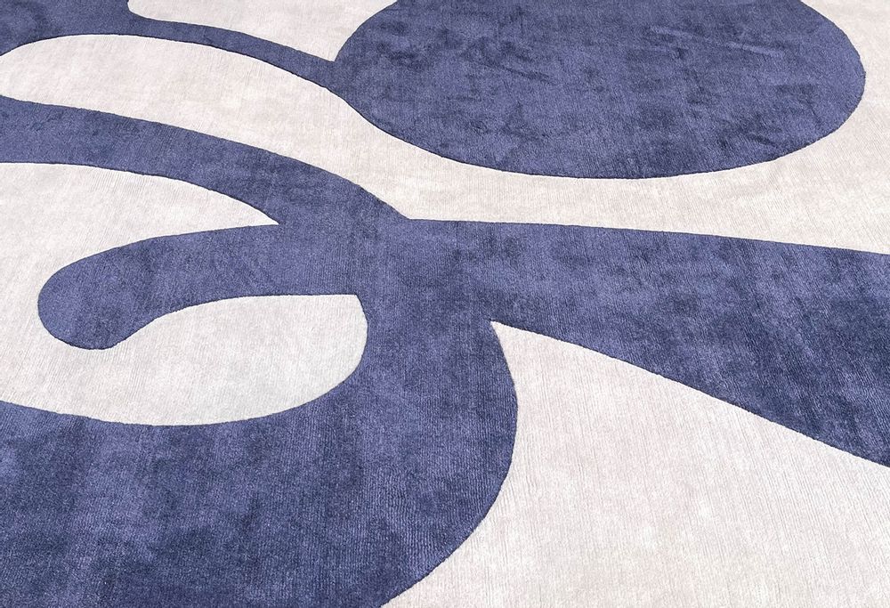 Rugs - Barcelona Royal Blue Hand Knotted Rug - TAPIS ROUGE