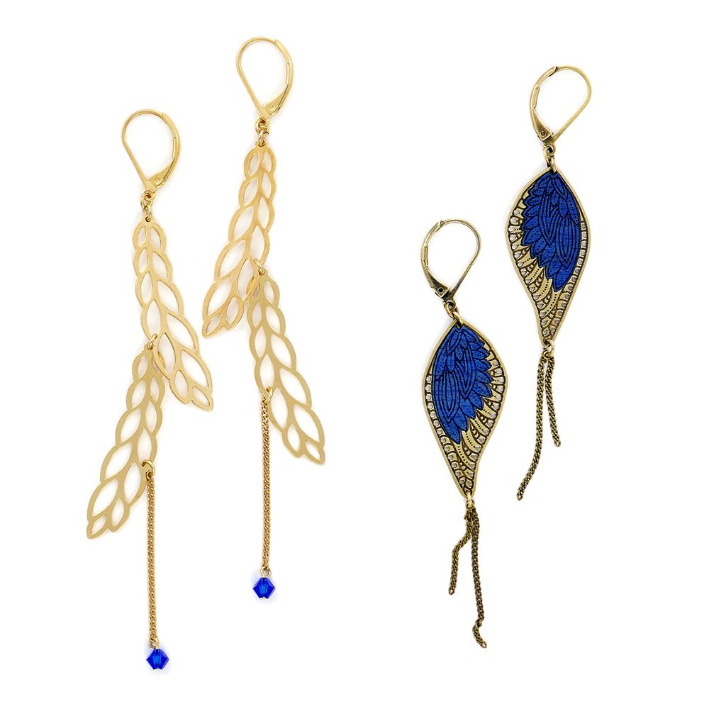 Bijoux - Douce Plume : boucles, bracelets et colliers. - AMELIE BLAISE