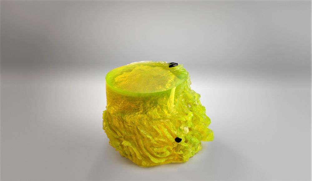 Sculptures, statuettes et miniatures - Materiality Vol.2 Table d'appoint / tabouret / par Eduard Locota / sculpture acrylique en résine - LO CONTEMPORARY
