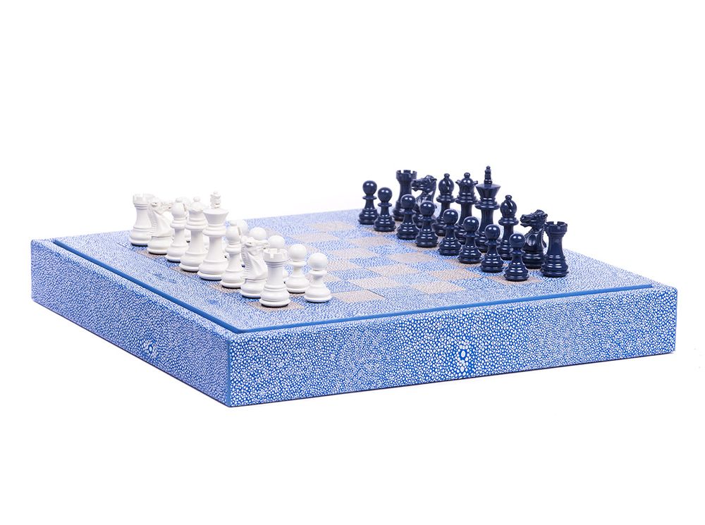 Leather goods - Chess box I Shagreen effect leather - HECTOR SAXE PARIS DEPUIS 1978