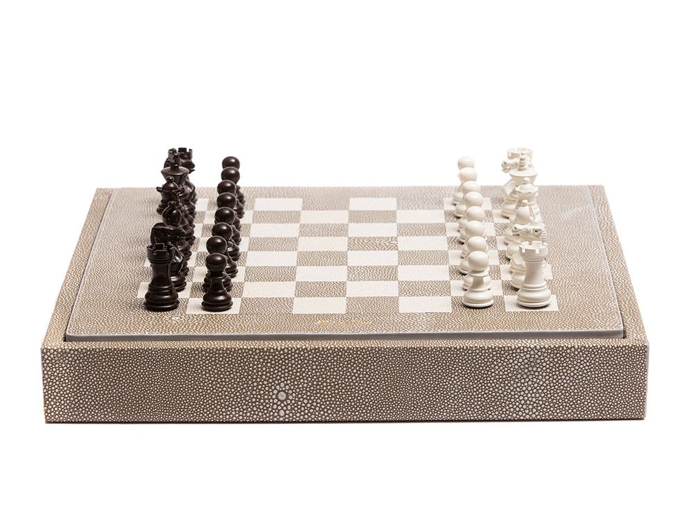 Leather goods - Chess box I Shagreen effect leather - HECTOR SAXE PARIS DEPUIS 1978