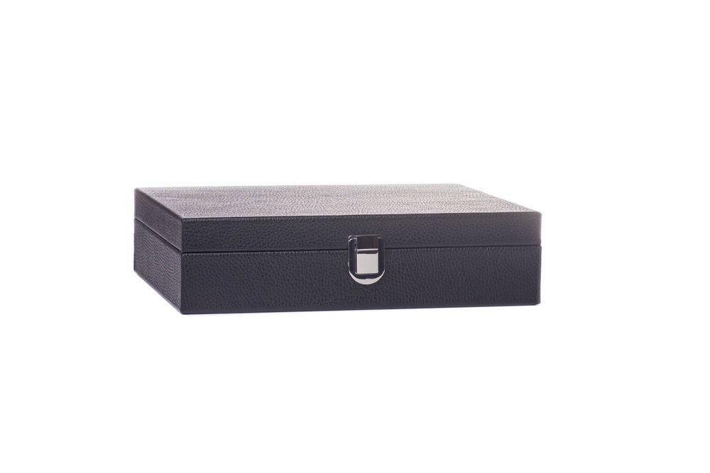 Petite maroquinerie - Coffret Poker 240 jetons I Cuir Buffle, façon Alligator, façon Galuchat - HECTOR SAXE PARIS DEPUIS 1978