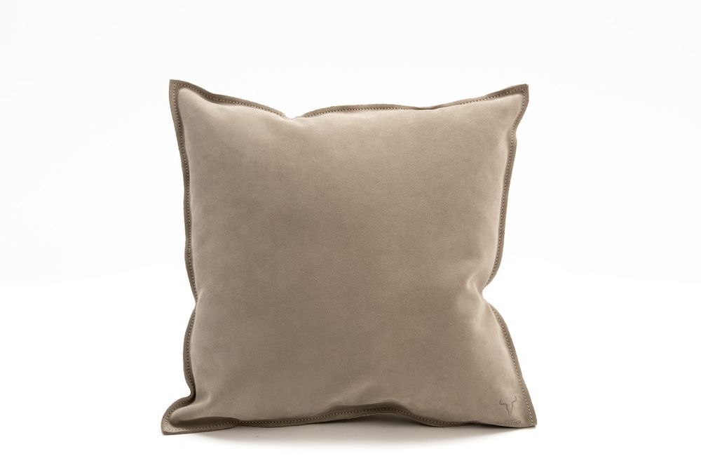 Coussins textile - Coussin cuir suédé double face. - MAISON YAK