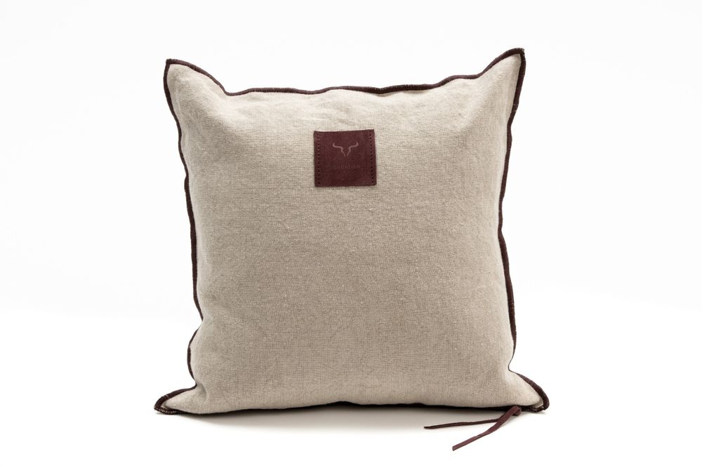 Fabric cushions - Raw linen cushion - MAISON YAK