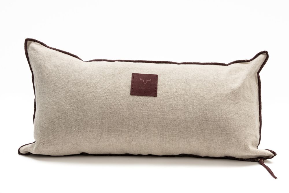 Fabric cushions - Raw linen cushion - MAISON YAK