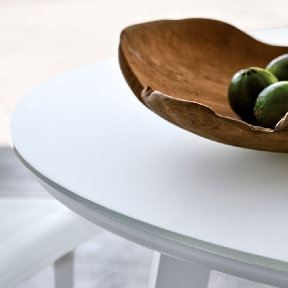 Other tables - KWADRA dining table diam.120 glass top - SIFAS