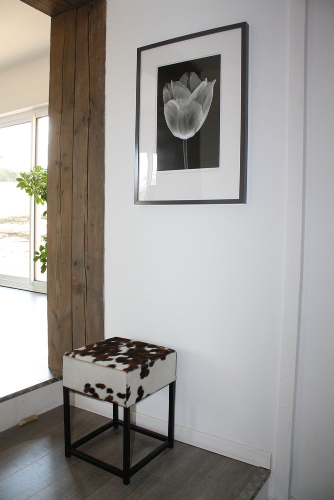 Stools - Tabouret bas en peau de vache - TERGUS
