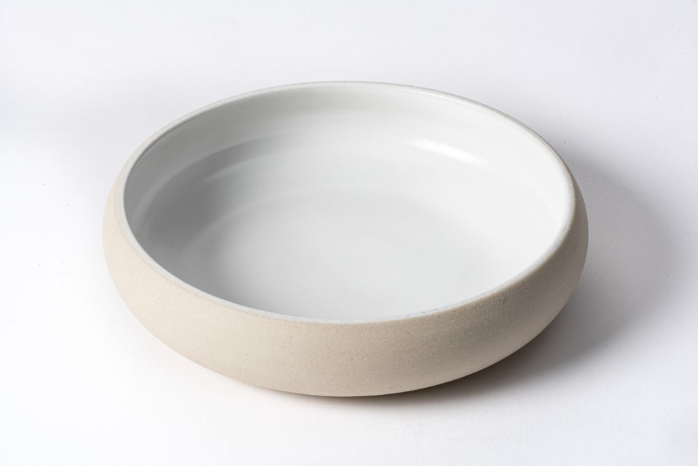 Everyday plates - Suede cover and oak table - MAISON YAK