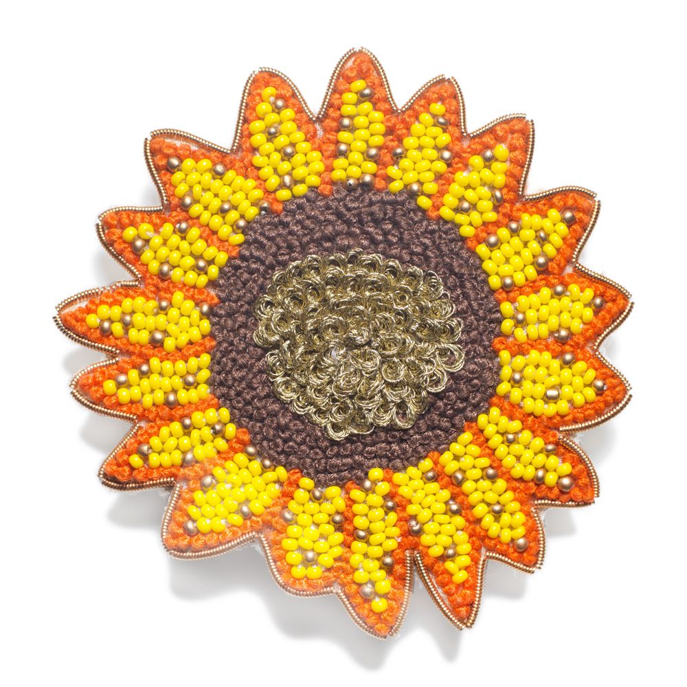 Gifts - Sunflower Brooch 2 - HELLEN VAN BERKEL HEARTMADE PRINTS