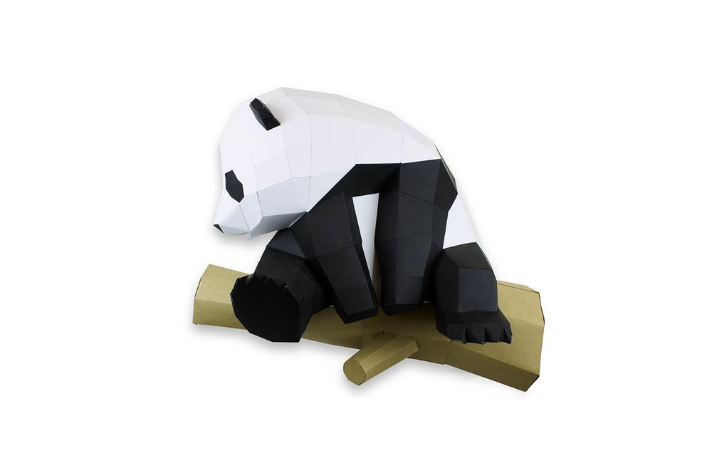 Objets de décoration - Décoration en papier - Trophée panda sur branche - AGENT PAPER