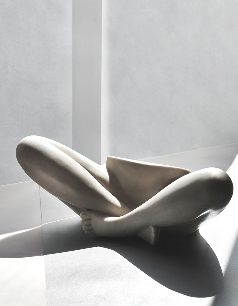 Sculptures, statuettes and miniatures - Sukhasana Sculpture by Marcela Cure - MARCELA CURE