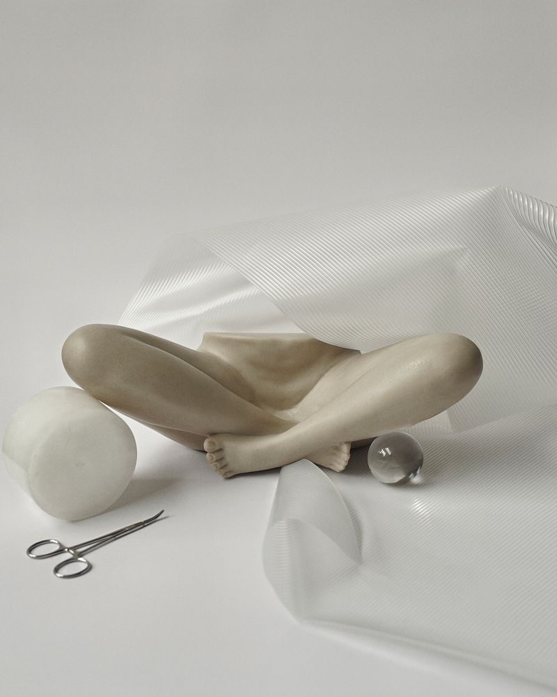 Sculptures, statuettes and miniatures - Sukhasana Sculpture by Marcela Cure - MARCELA CURE