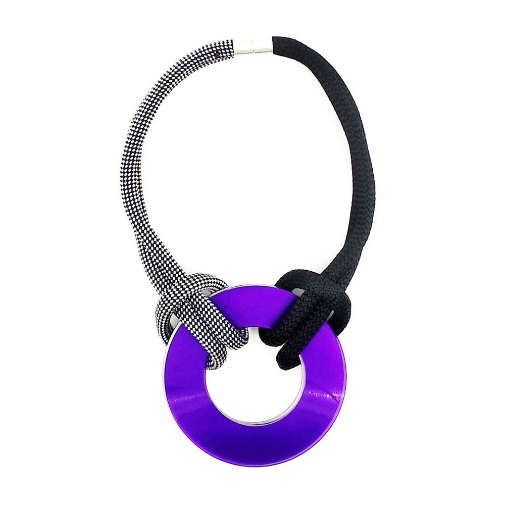 Jewelry - RAISE THE VIBRATION PLEXIGLASS DOUBLE SIDED NECKLACE K1914 - CHRISTINA BRAMPTI