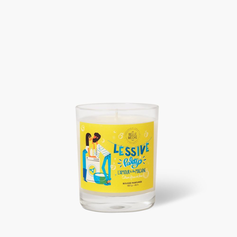 Candles - Lessive party illustrated Candle - LA BELLE MÈCHE