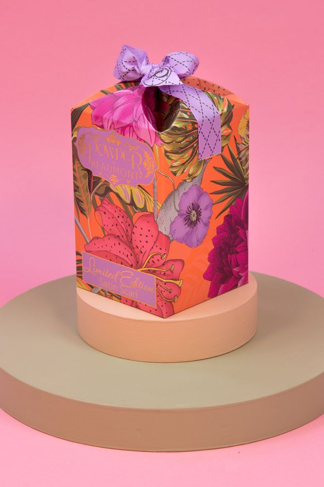 Foulards et écharpes - Écharpe en satin floral carré Petite Jungle - POWDER DESIGN
