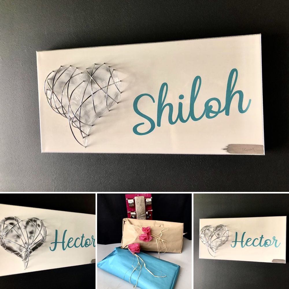 Frames - Customizable frame for occasions HEART BIRTH - KOSSARTISTIK