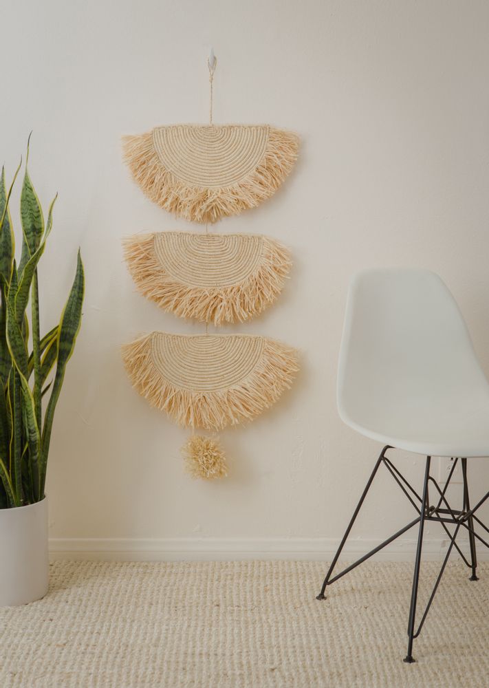 Decorative objects - Natural Raffia Parade Mobile - ALL ACROSS AFRICA + KAZI