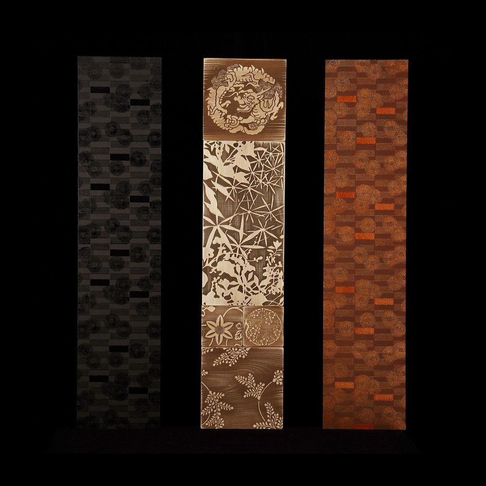 Autres décorations murales - Woodcut Artpanel / URUSHI KARAKAMI Artpanel - PRECIOUS KYOTO
