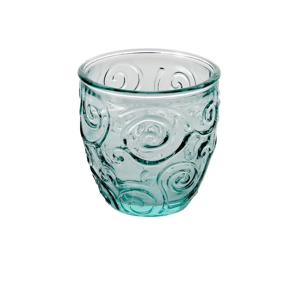 Verres - Verre recyclé volutes 25cl inspiration montagne - CRÉATIONS LÉONIE'S FRANCE