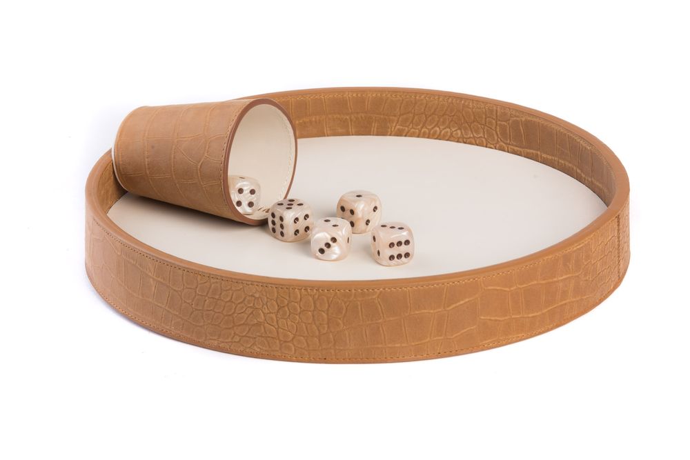 Leather goods - Dices Board I Alligator effect leather - HECTOR SAXE PARIS DEPUIS 1978