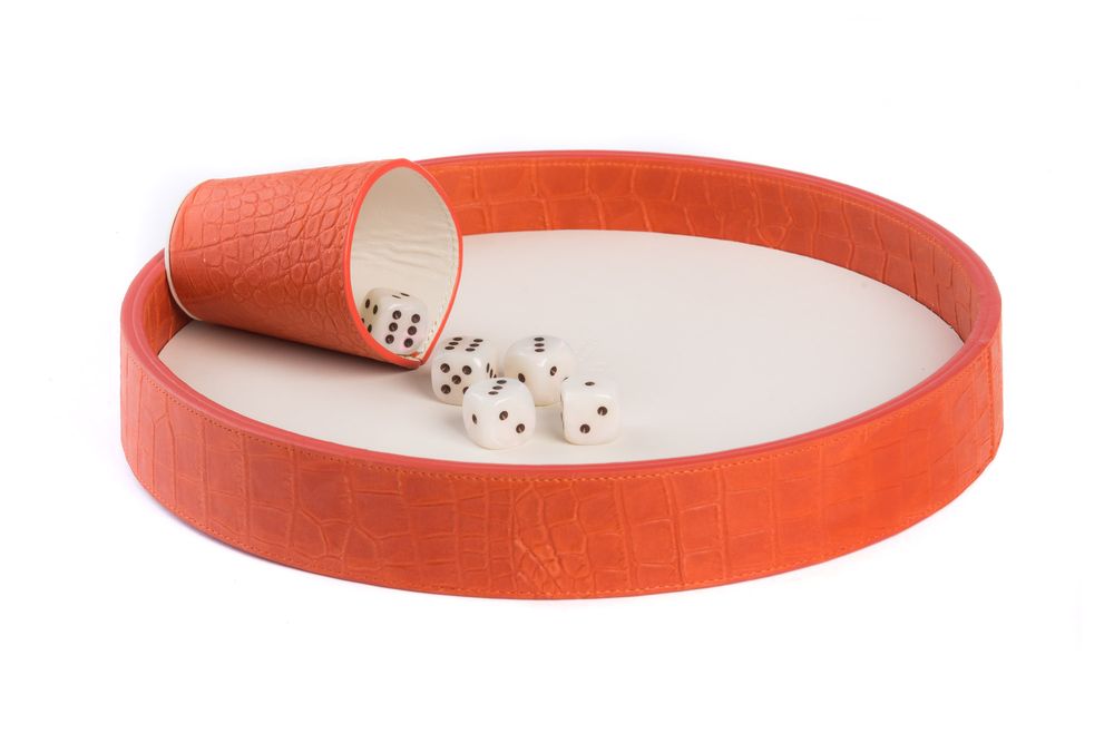 Leather goods - Dices Board I Alligator effect leather - HECTOR SAXE PARIS DEPUIS 1978