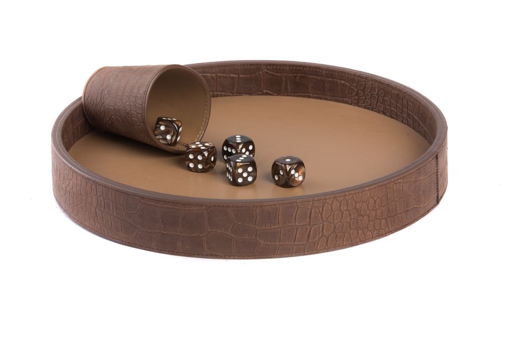 Leather goods - Dices Board I Alligator effect leather - HECTOR SAXE PARIS DEPUIS 1978