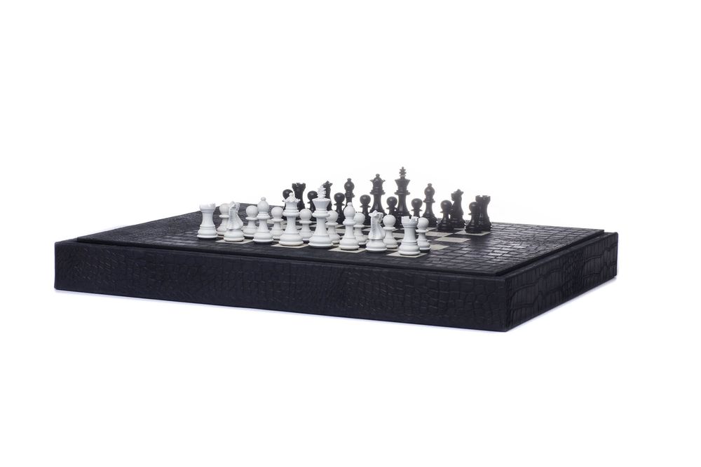 Leather goods - Multi-games Box I Alligator effect Leather - HECTOR SAXE PARIS DEPUIS 1978