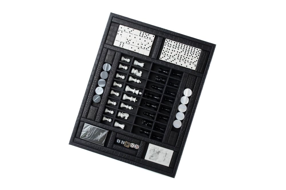 Leather goods - Multi-games Box I Alligator effect Leather - HECTOR SAXE PARIS DEPUIS 1978
