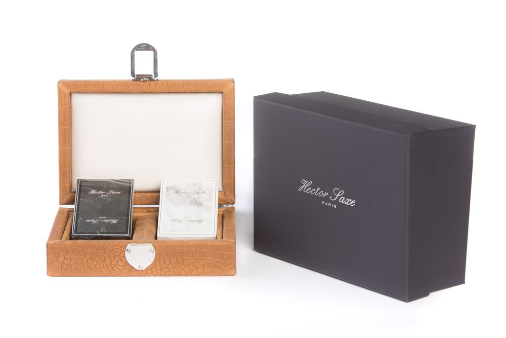 Petite maroquinerie - Coffret Cartes I Cuir façon Alligator - HECTOR SAXE PARIS DEPUIS 1978