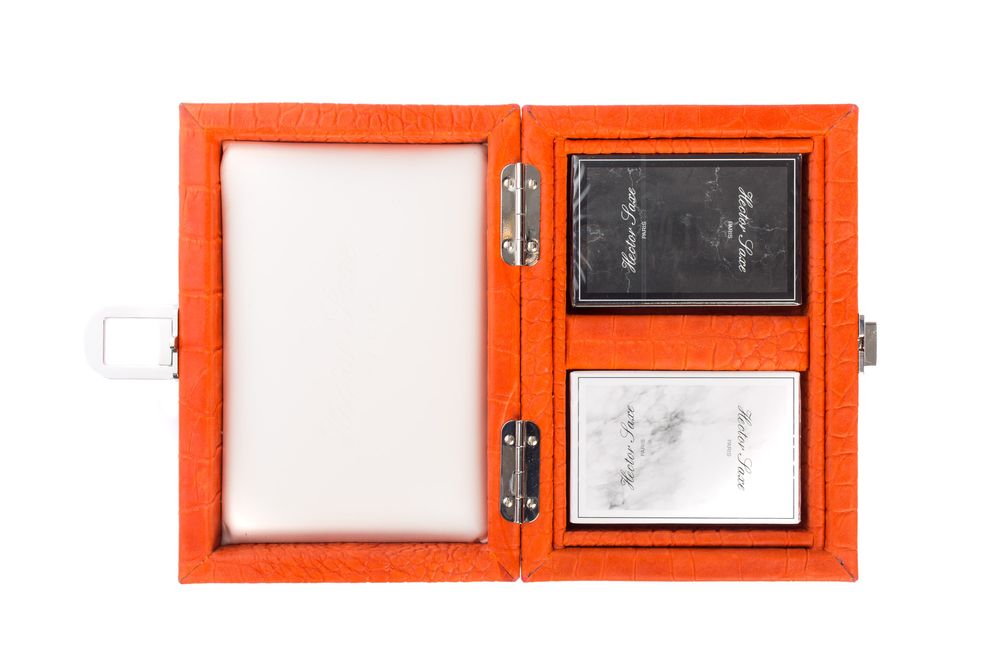Petite maroquinerie - Coffret Cartes I Cuir façon Alligator - HECTOR SAXE PARIS DEPUIS 1978