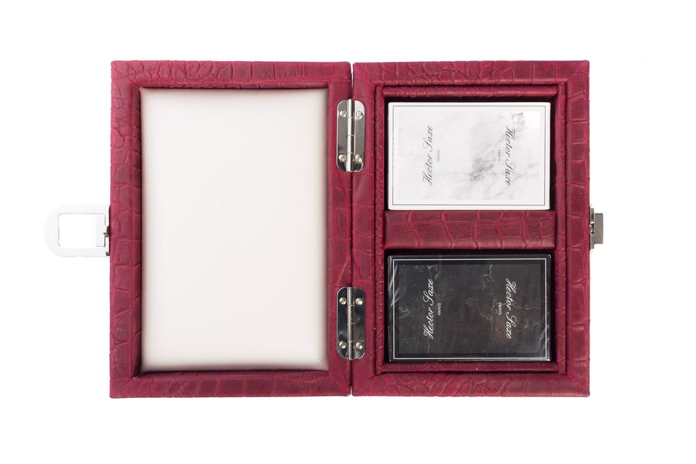 Petite maroquinerie - Coffret Cartes I Cuir façon Alligator - HECTOR SAXE PARIS DEPUIS 1978
