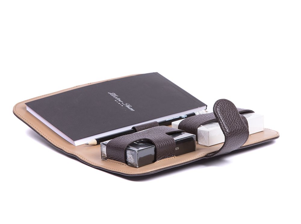 Leather goods - Cards Set I Buffalo, Alligator effect Leather - HECTOR SAXE PARIS DEPUIS 1978