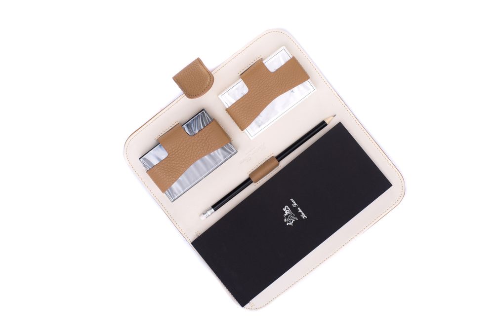 Leather goods - Cards Set I Buffalo, Alligator effect Leather - HECTOR SAXE PARIS DEPUIS 1978