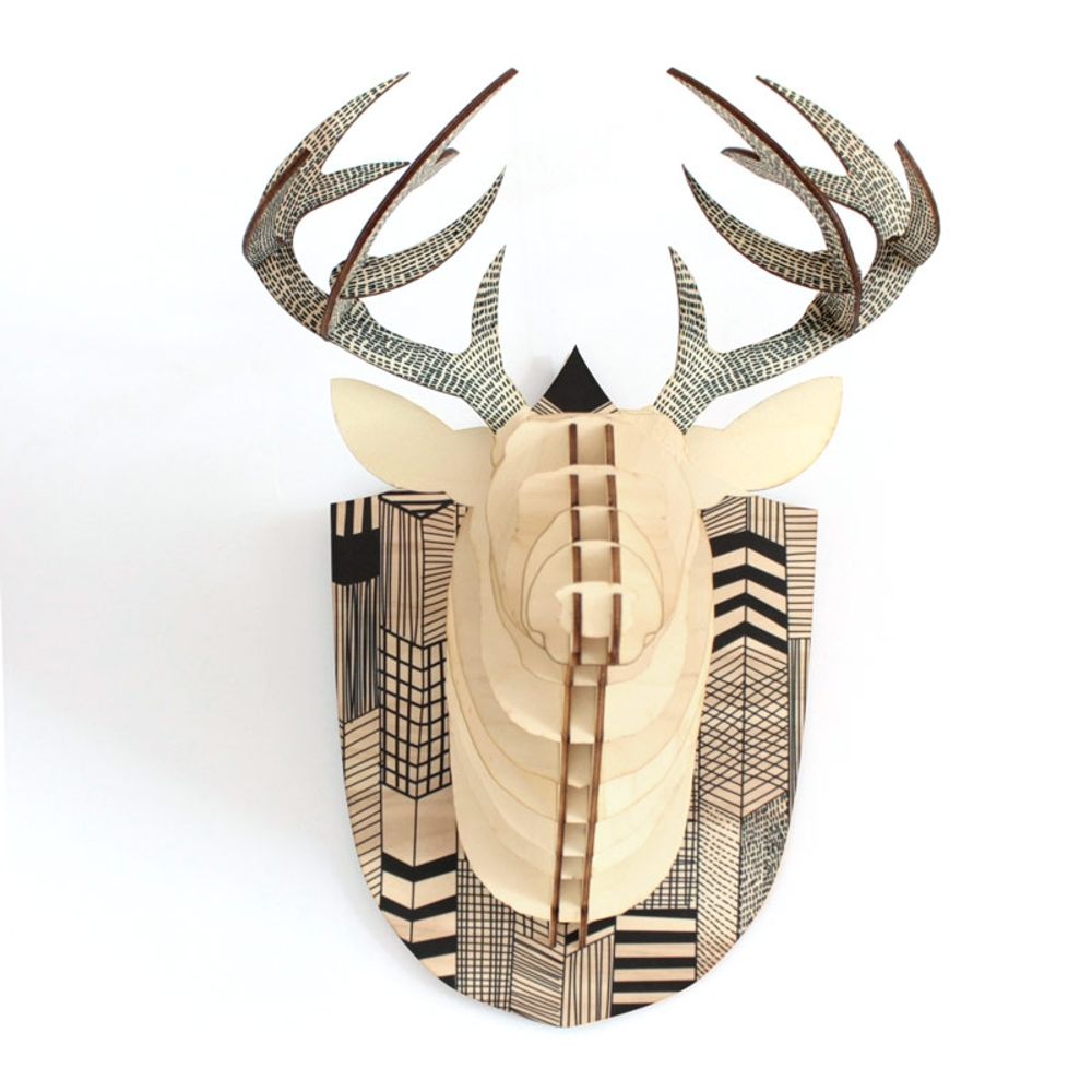 Objets de décoration - Décoration en bois - Tête de cerf - AGENT PAPER