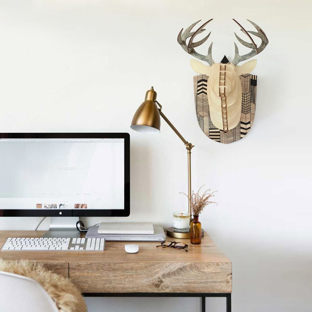Objets de décoration - Décoration en bois - Tête de cerf - AGENT PAPER